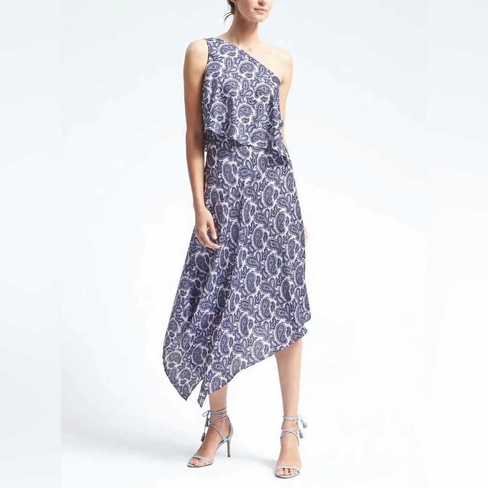 Banana Republic | Paisley Print Dress - Summer Wedding Feminine Chic
